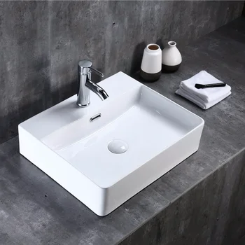 Современный стиль, высококачественная отделка ванной комнаты, квадратные керамические художественные раковины, ручная раковина для мытья 8273